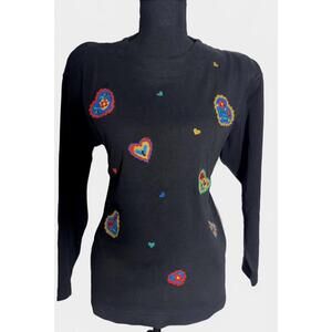 Woman's 1980’s Chaus Sport Embroidered Shirt-100% Cotton, Size S